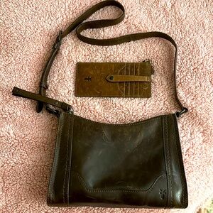 Frye crossbody and wallet